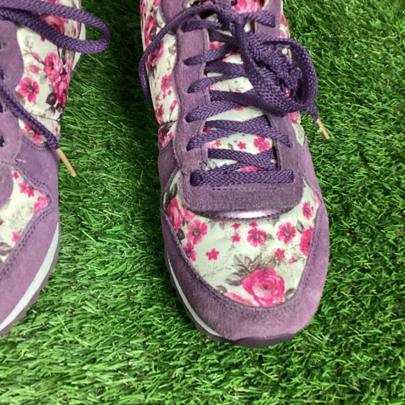 Sketchers Hollywood Rose Sneakers Pink Purple Floral 11 - Picture 3 of 11